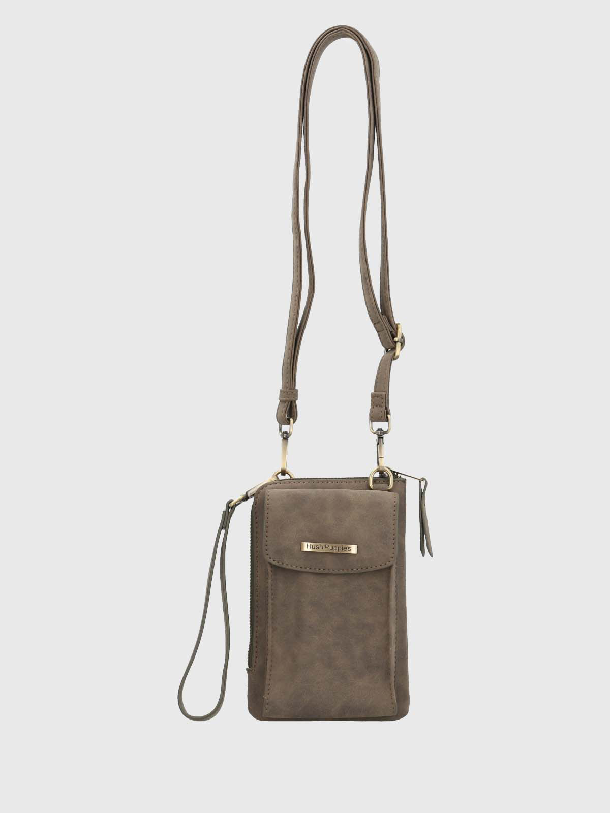CARTERA ECOCUERO MUJER DORIS CROSS EN COLOR CAFE HUSH PUPPIES - 4