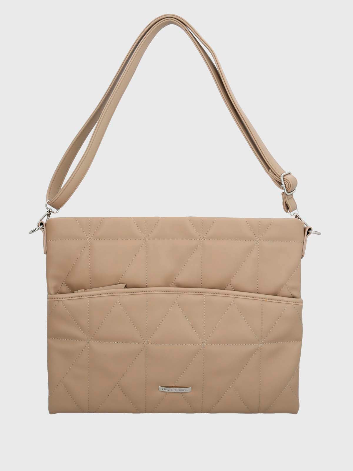 BOLSO NOTEBOOK ECOCUERO MUJER QUILT BEIGE HUSH PUPPIES - 1