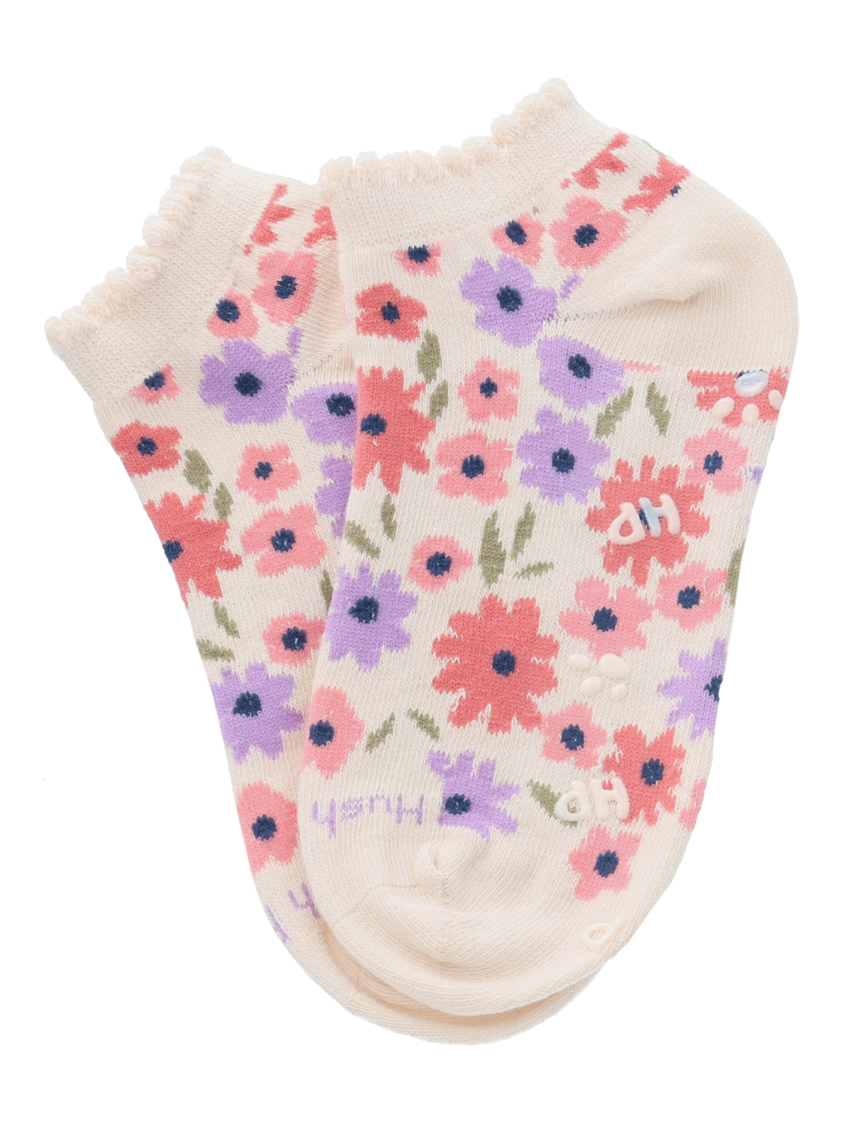 CALCETIN ALGODÓN NIÑA FLOWERS ROSADO HUSH PUPPIES - 3