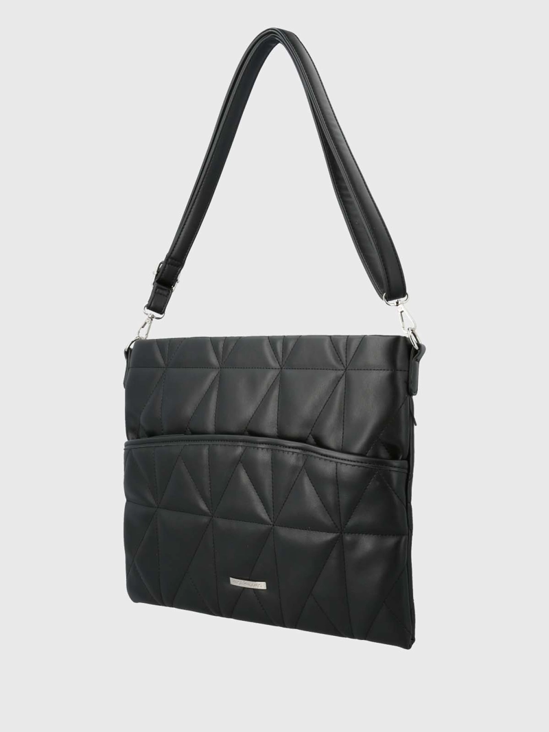 BOLSO NOTEBOOK ECOCUERO MUJER QUILT NEGRO HUSH PUPPIES - 2
