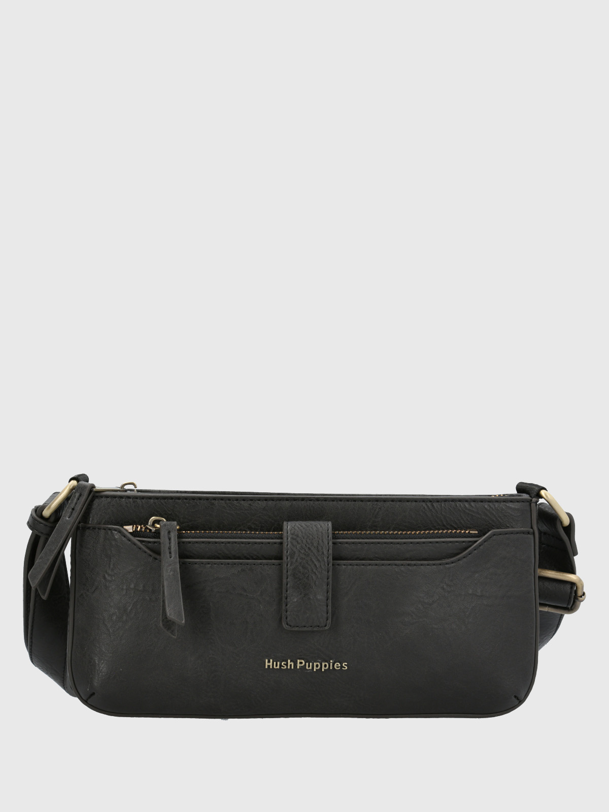 CARTERA ECOCUERO MUJER DRINA CROSS EN COLOR NEGRO HUSH PUPPIES - 1