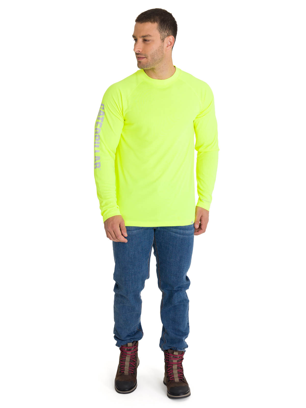 POLERA LIGHTWEIGHT COOLING CREW HOMBRE LIMA CAT - 5