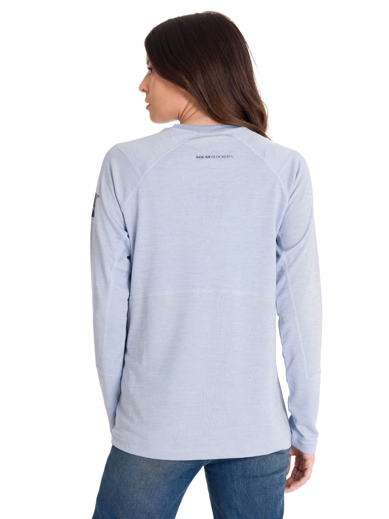 POLERA MLARGA LIGHTWEIGHT COOLING CREW MUJER GRIS CAT - 3