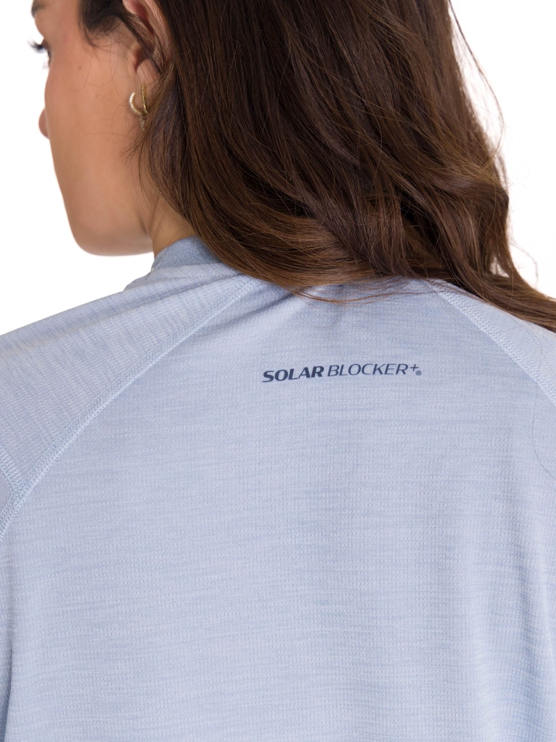 POLERA MLARGA LIGHTWEIGHT COOLING CREW MUJER GRIS CAT - 4