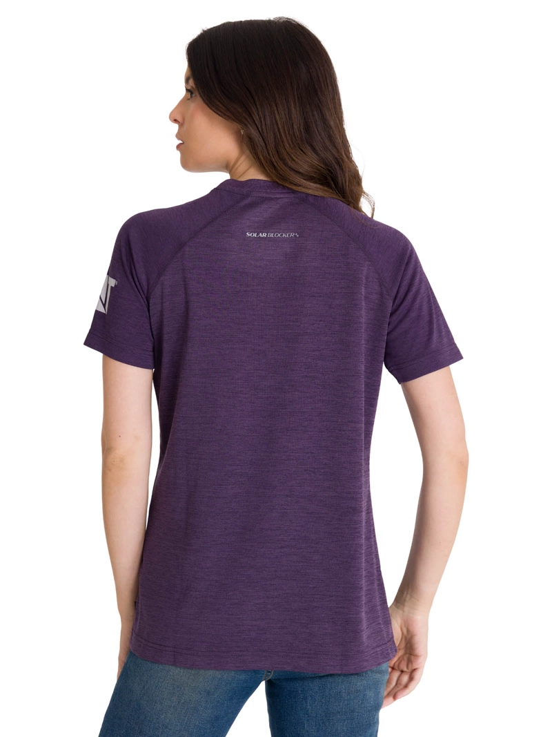 POLERA MCORTA LIGHTWEIGHT COOLING CREW MUJER PURPURA CAT - 7