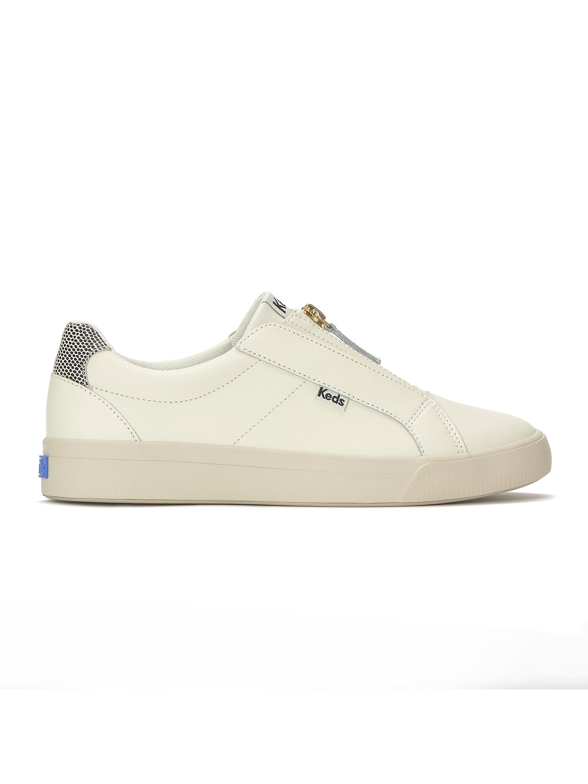 ZAPATILLA CUERO MUJER PURSUIT ZIP LTHR BEIGE KEDS - 1