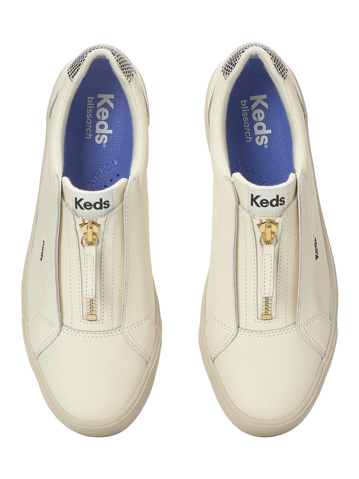 ZAPATILLA CUERO MUJER PURSUIT ZIP LTHR BEIGE KEDS - 5