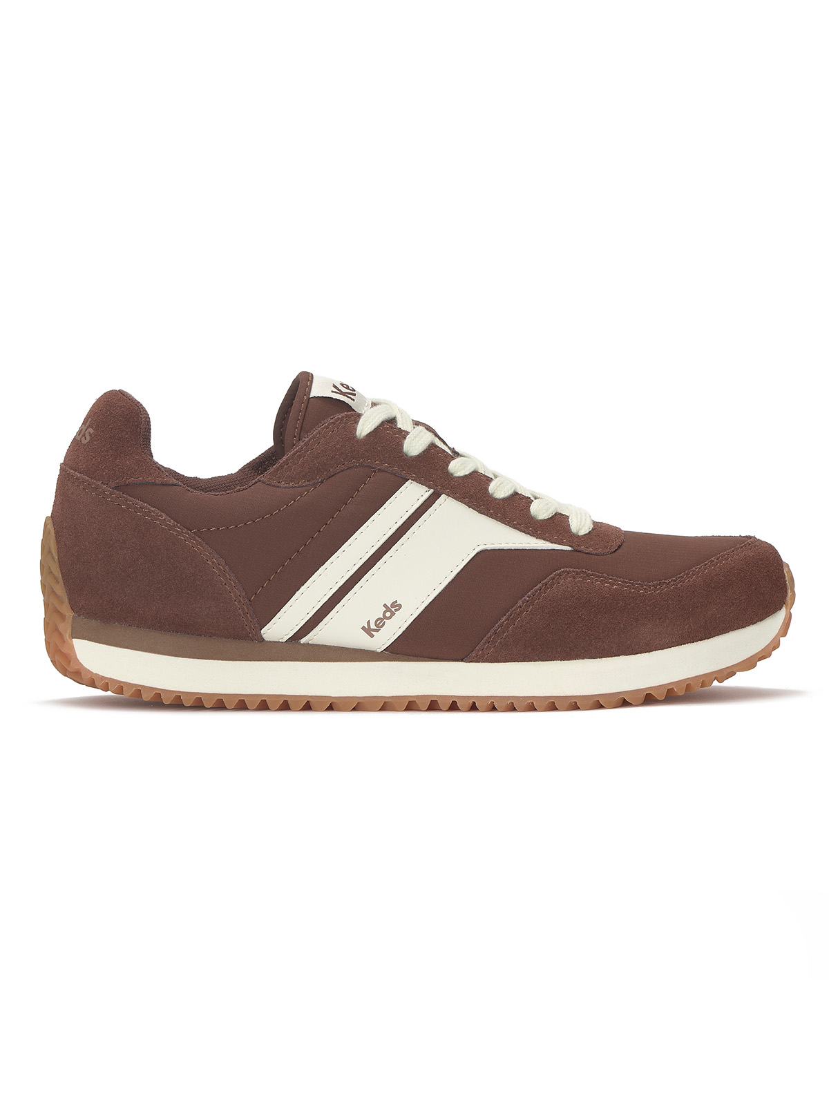 ZAPATILLA TEXTIL MUJER RENA GAMUZA EN COLOR CAFE KEDS - 1