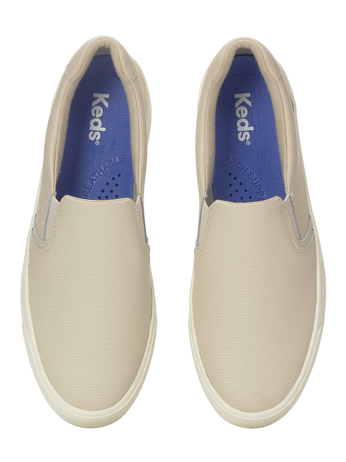 ZAPATILLA CUERO MUJER PURSUIT SLIP CREMA KEDS - 4