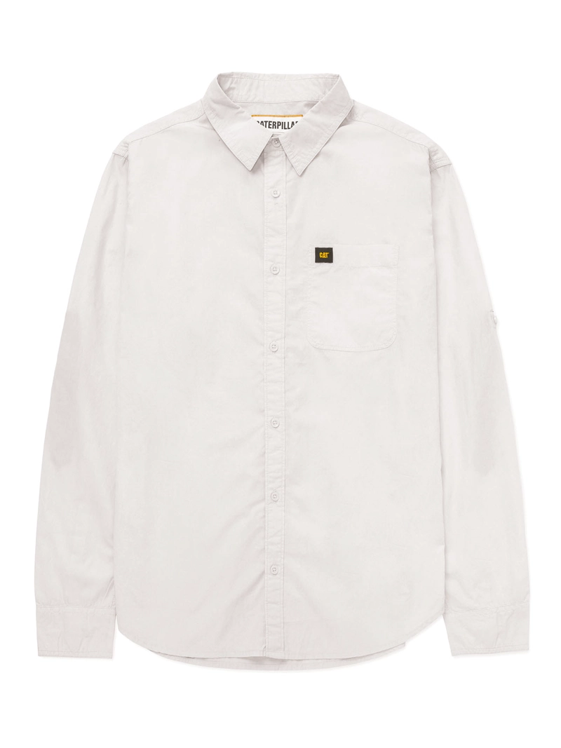 CAMISA MANGA LARGA CASUAL FUNDATION HOMBRE BLANCO CAT - 8