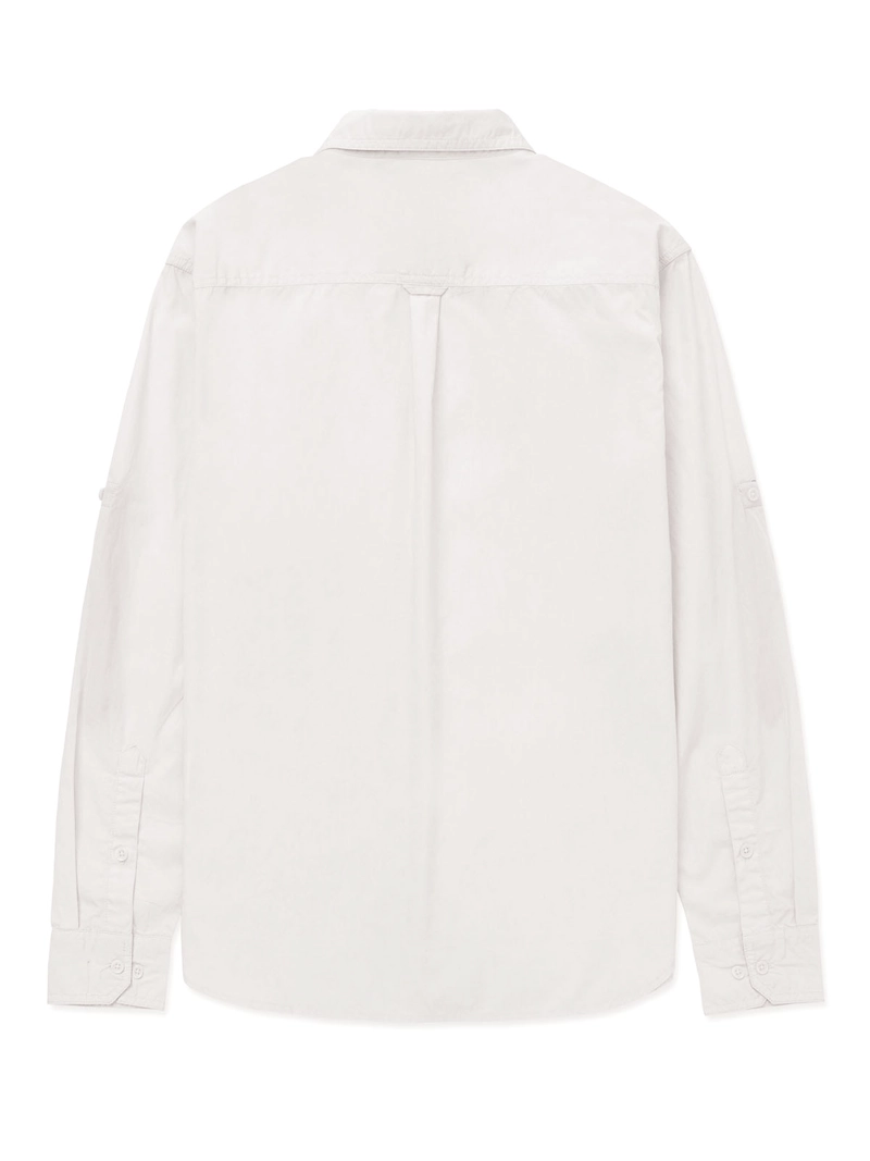 CAMISA MANGA LARGA CASUAL FUNDATION HOMBRE BLANCO CAT - 9