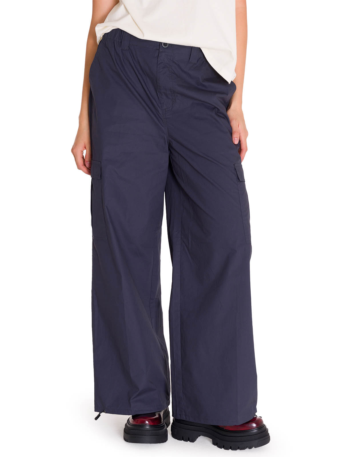 PANTALONES PULL-ON CARGO PARACHUTE MUJER AZUL CAT - 1