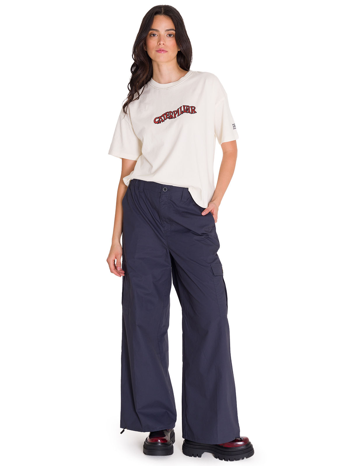 PANTALONES PULL-ON CARGO PARACHUTE MUJER AZUL CAT - 9