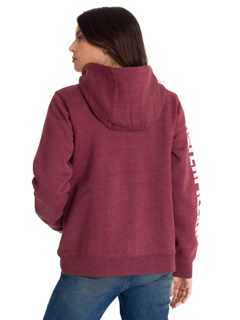 POLERON FULL ZIP TRADEMARK BANNER COLOR ROJO MUJER CAT - 5