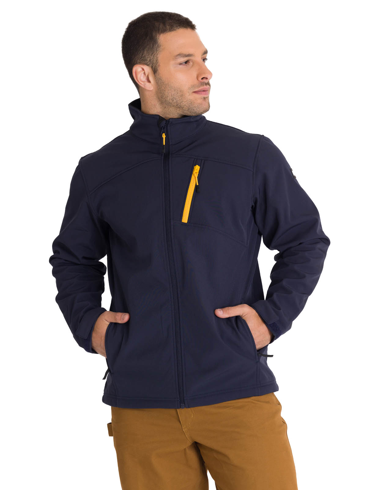 CHAQUETA ESSENTIALS SOFTSHELL HOMBRE AZUL CAT - 2