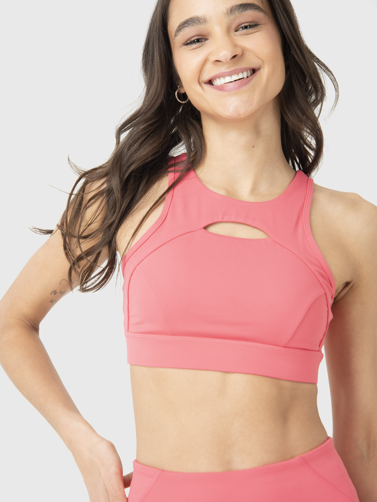 PETO DEPORTIVO MUJER KEYHOLE FUCSIA BSOUL - 1
