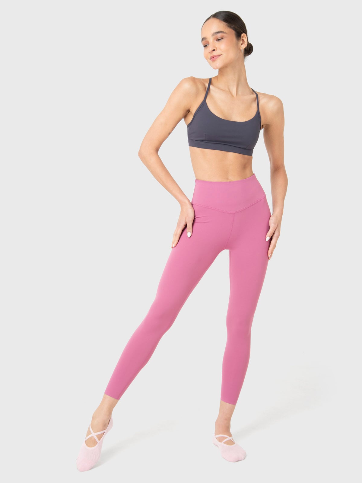 CALZA DEPORTIVA MUJER HR ANKLE LEG EMMA ROSADO BSOUL - 2