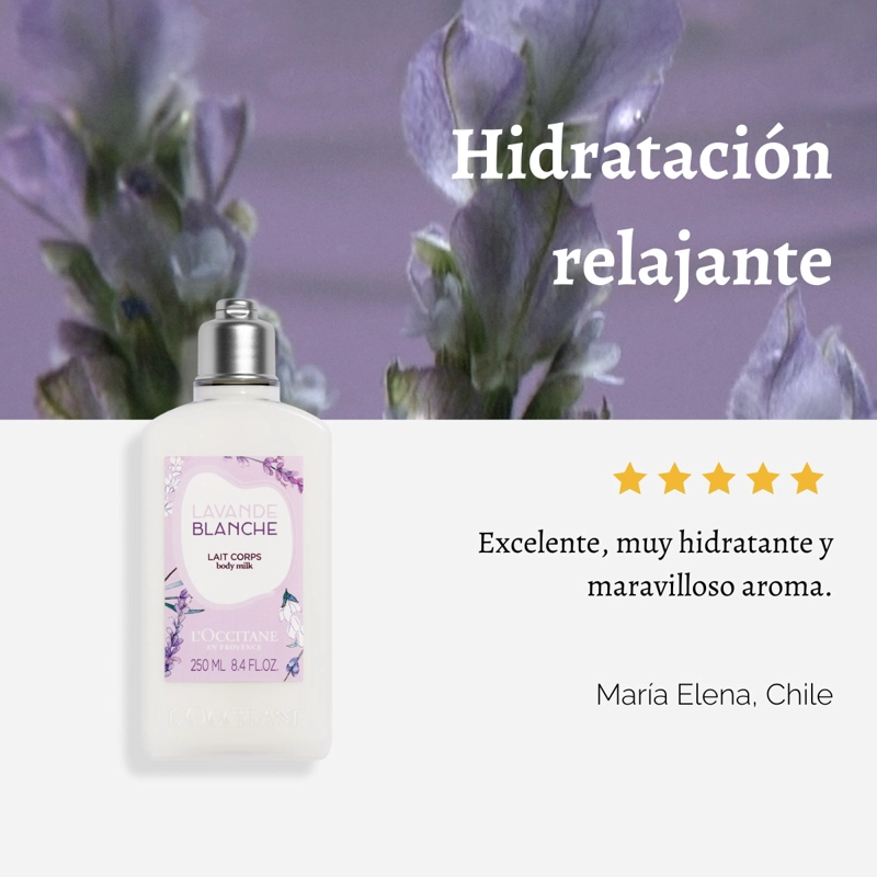 LECHE DE CUERPO LAVANDA EN COLOR BLANCO 250 ML L'OCCITANE - 4