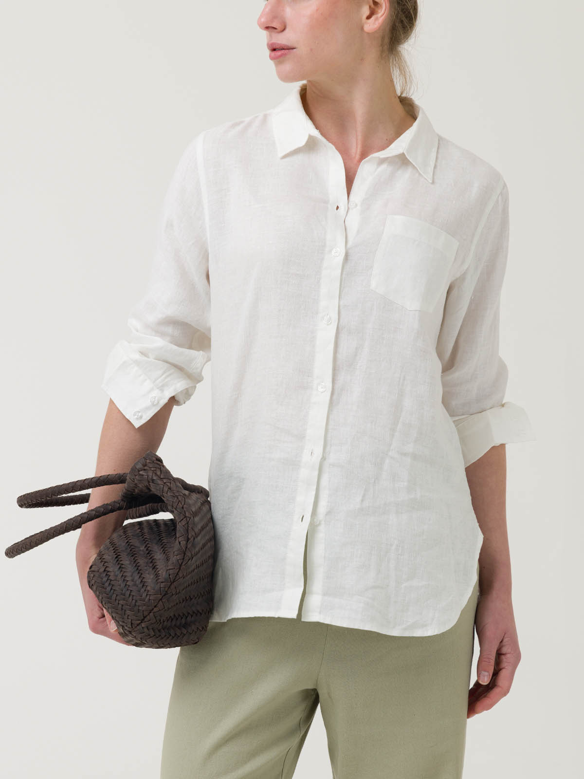 BLUSA LINO ORGÁNICO MUJER LIRIO EN COLOR BLANCO ROCKFORD - 5