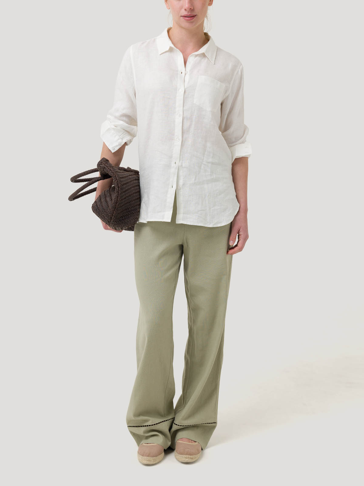 BLUSA LINO ORGÁNICO MUJER LIRIO EN COLOR BLANCO ROCKFORD - 8