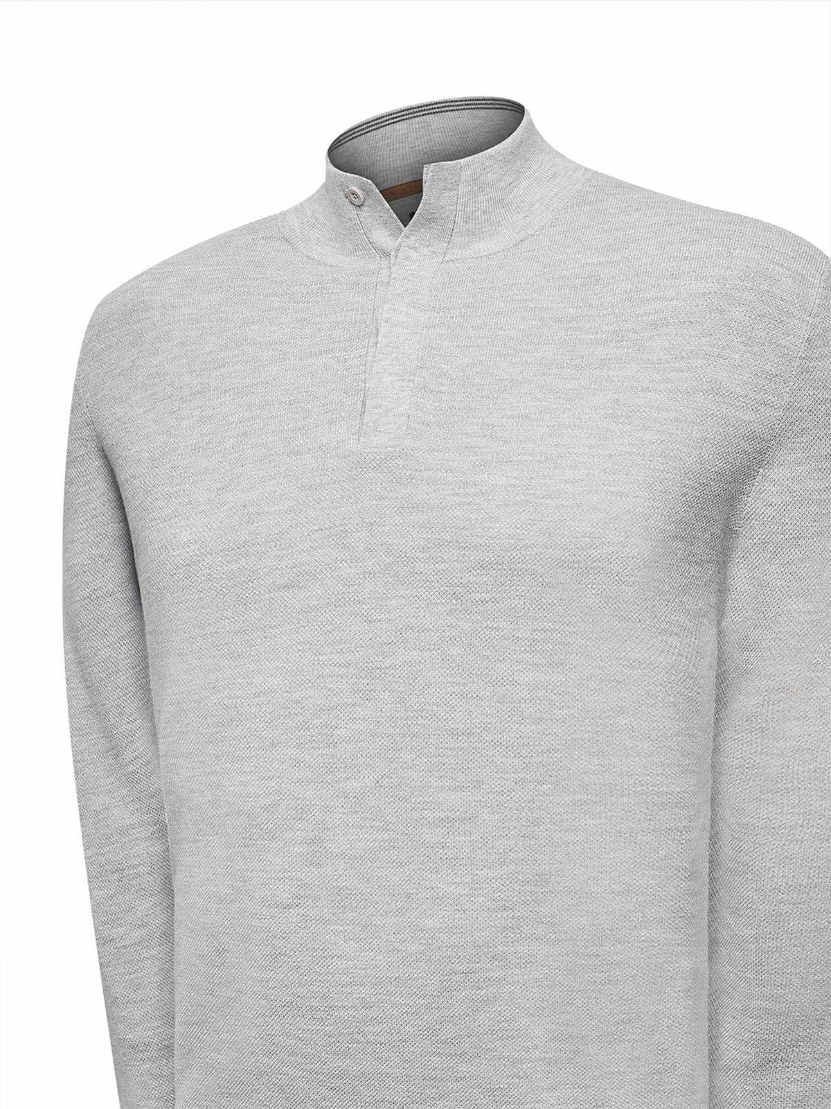 SWEATER LANA MERCERIZADA HOMBRE LUCCA GRIS ROCKFORD - 4