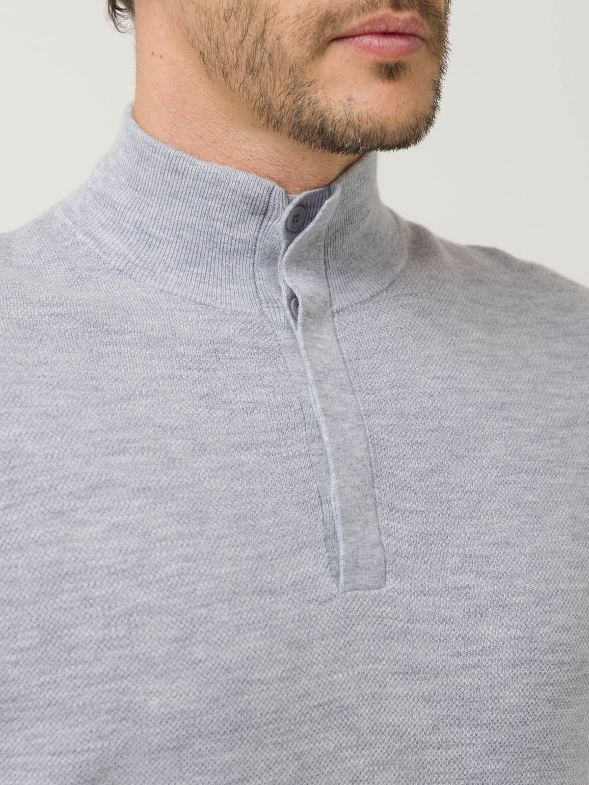 SWEATER LANA MERCERIZADA HOMBRE LUCCA GRIS ROCKFORD - 8