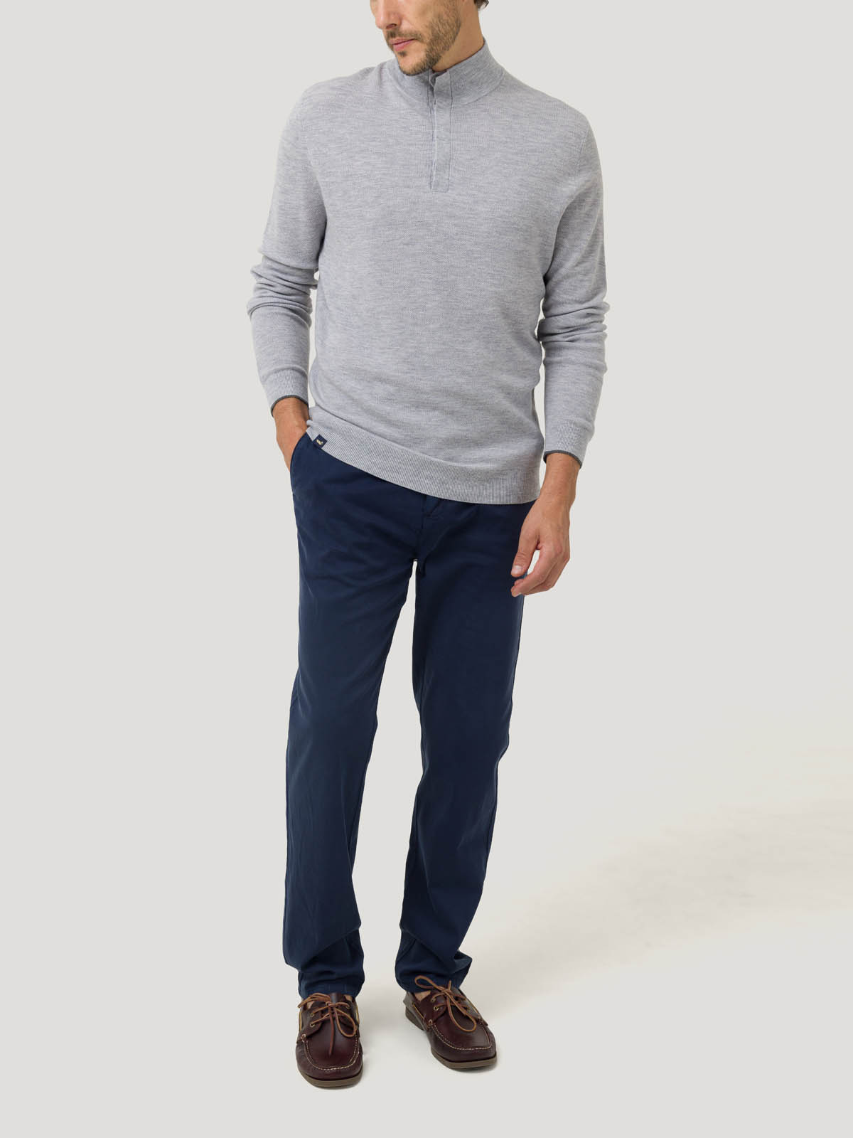 SWEATER LANA MERCERIZADA HOMBRE LUCCA GRIS ROCKFORD - 9