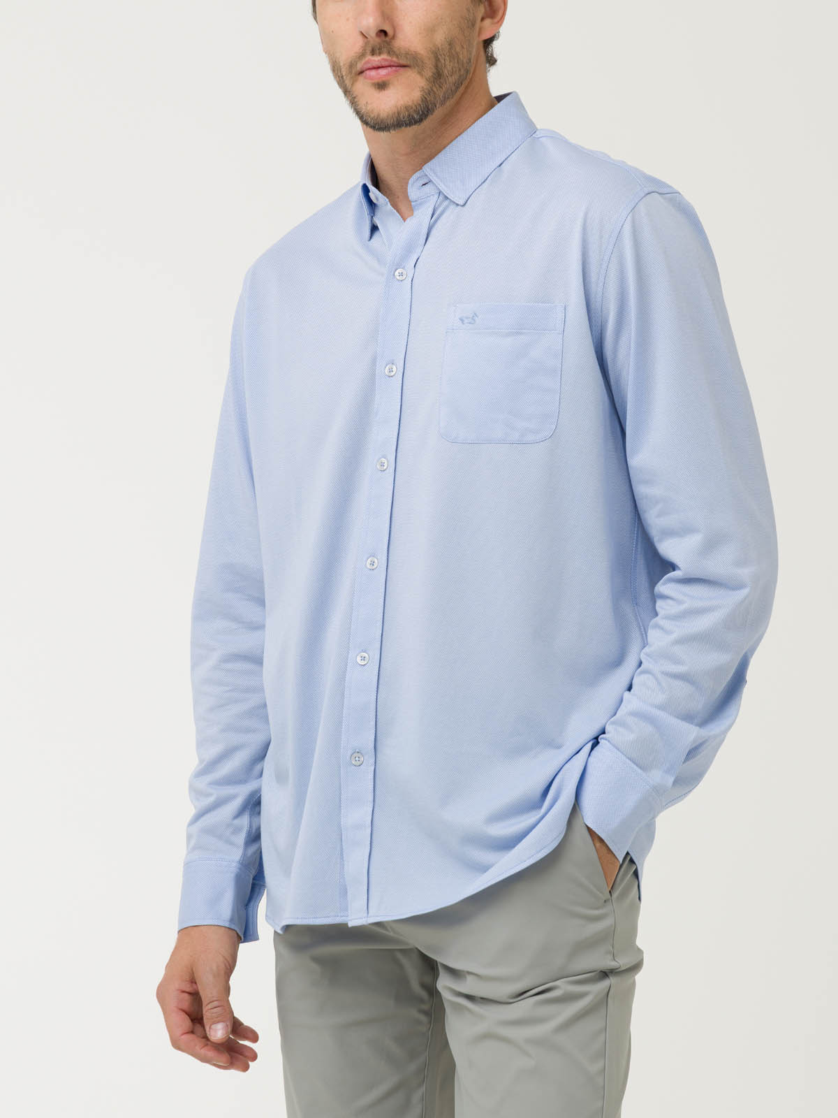 CAMISA ALGODÓN SUPIMA® HOMBRE JERSEY AZUL ROCKFORD - 5
