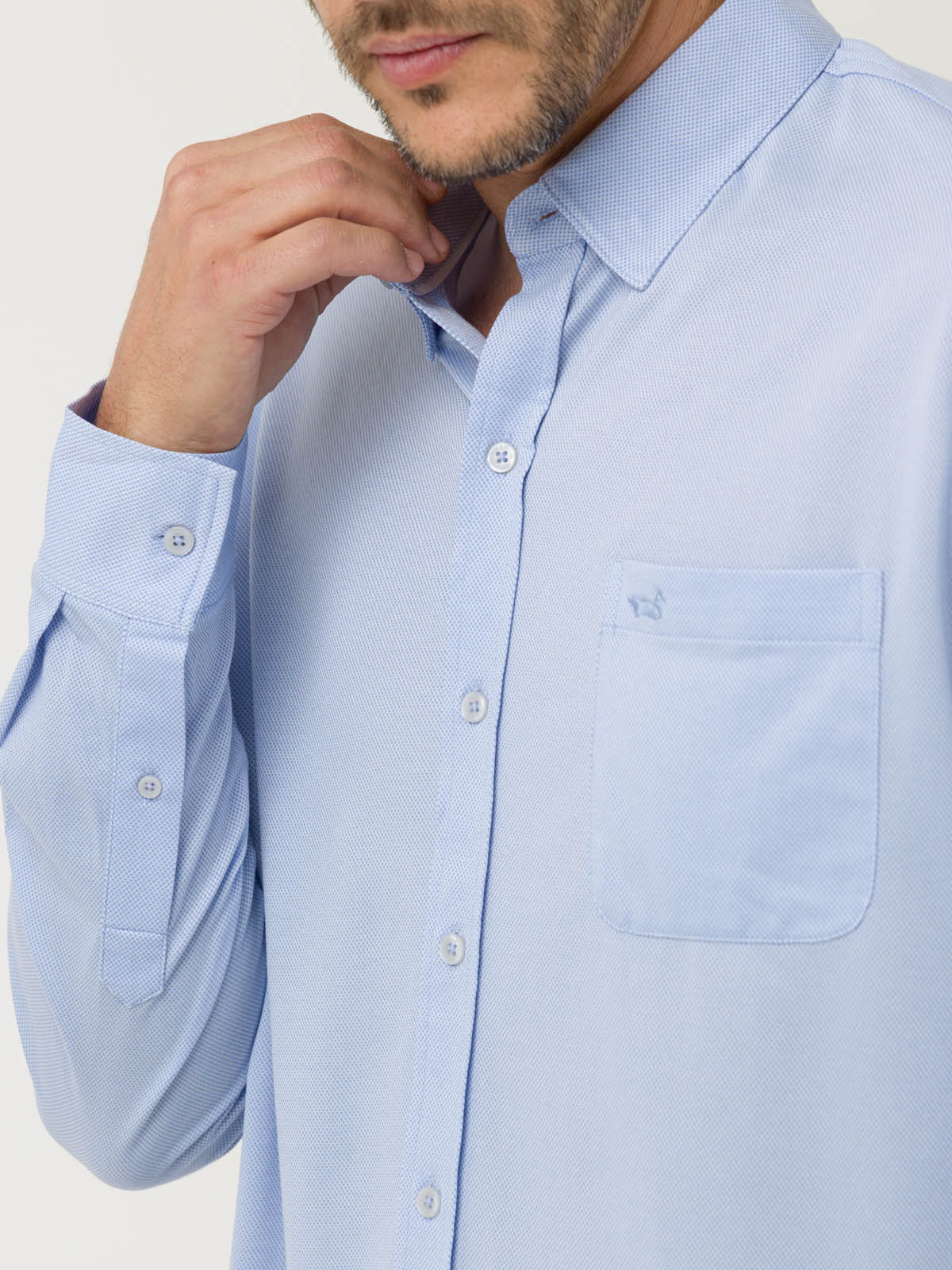 CAMISA ALGODÓN SUPIMA® HOMBRE JERSEY AZUL ROCKFORD - 7