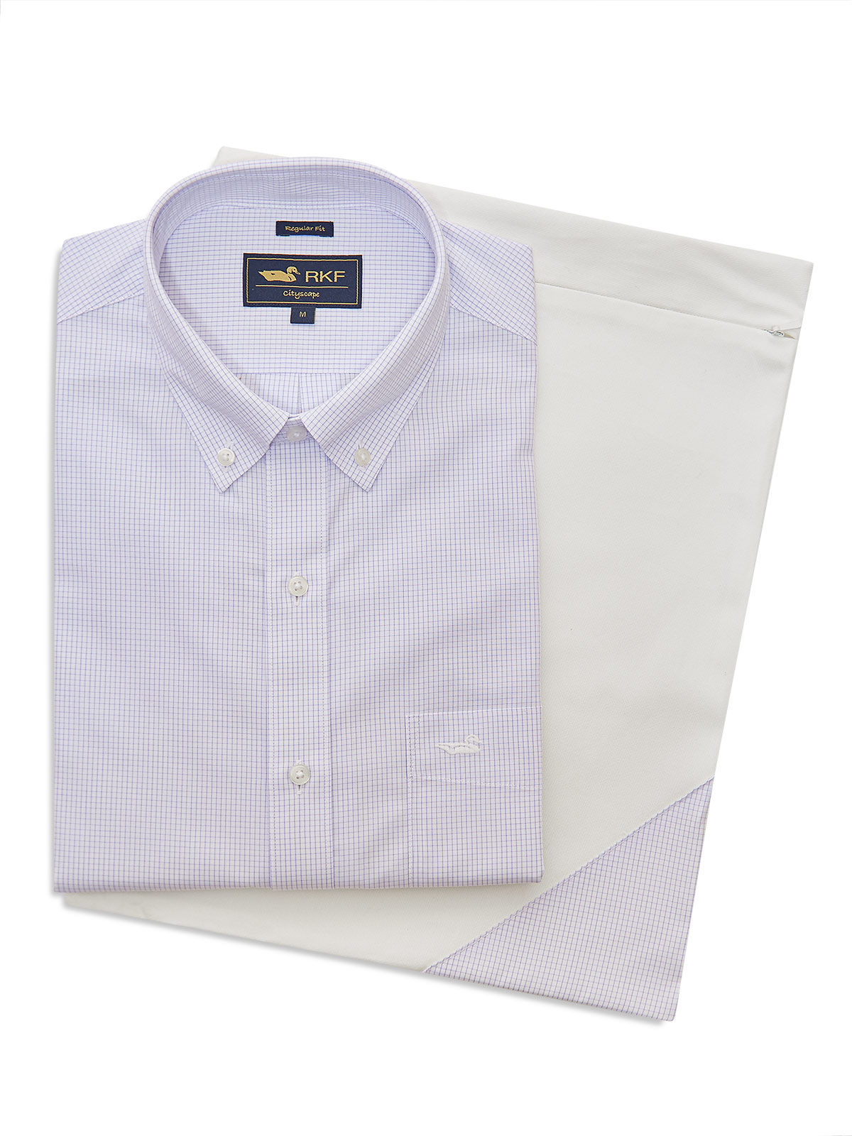 CAMISA LIBRE DE ARRUGAS ALGODÓN HOMBRE LILA ROCKFORD - 6