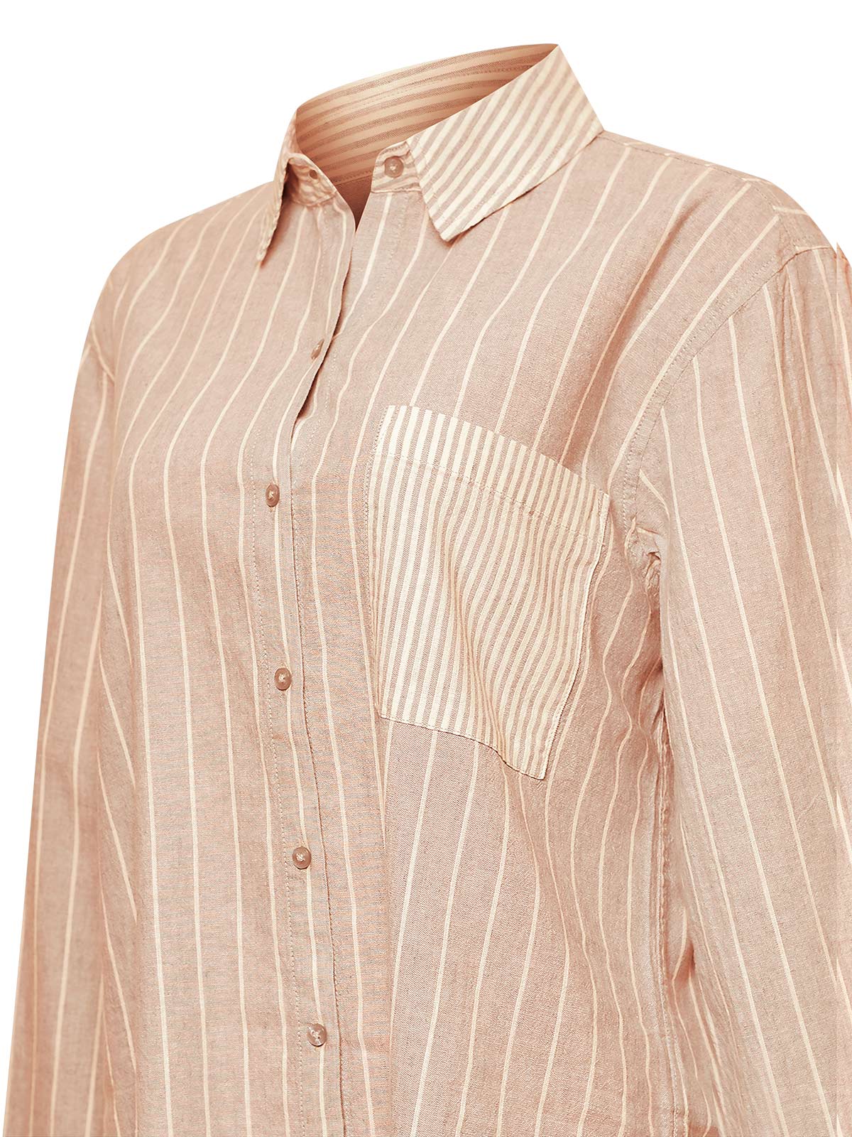 BLUSA LINO ORGÁNICO MUJER LINES ROSADO ROCKFORD - 4