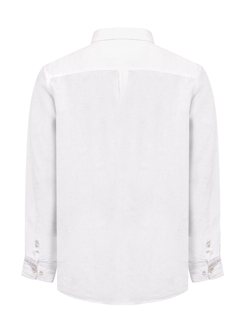 CAMISA LINO ORGANICO HOMBRE LINENTEX BLANCO ROCKFORD - 2