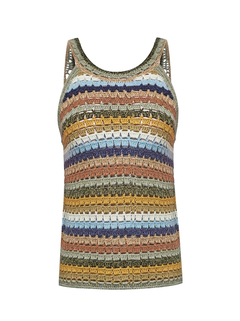 POLERA ALGODON ORGANICO MUJER MAR VERDE ROCKFORD - 1