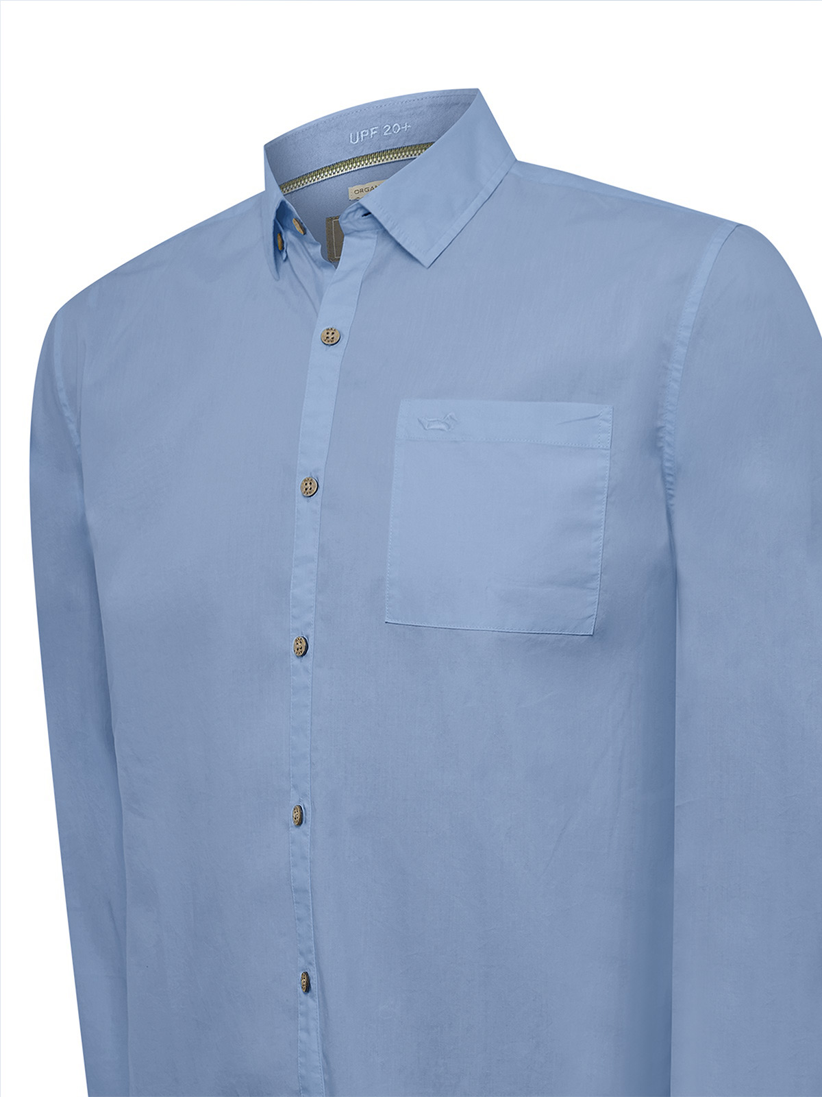 CAMISA ALGODÓN ORG HOMBRE GALITON AZUL CLARO ROCKFORD - 4
