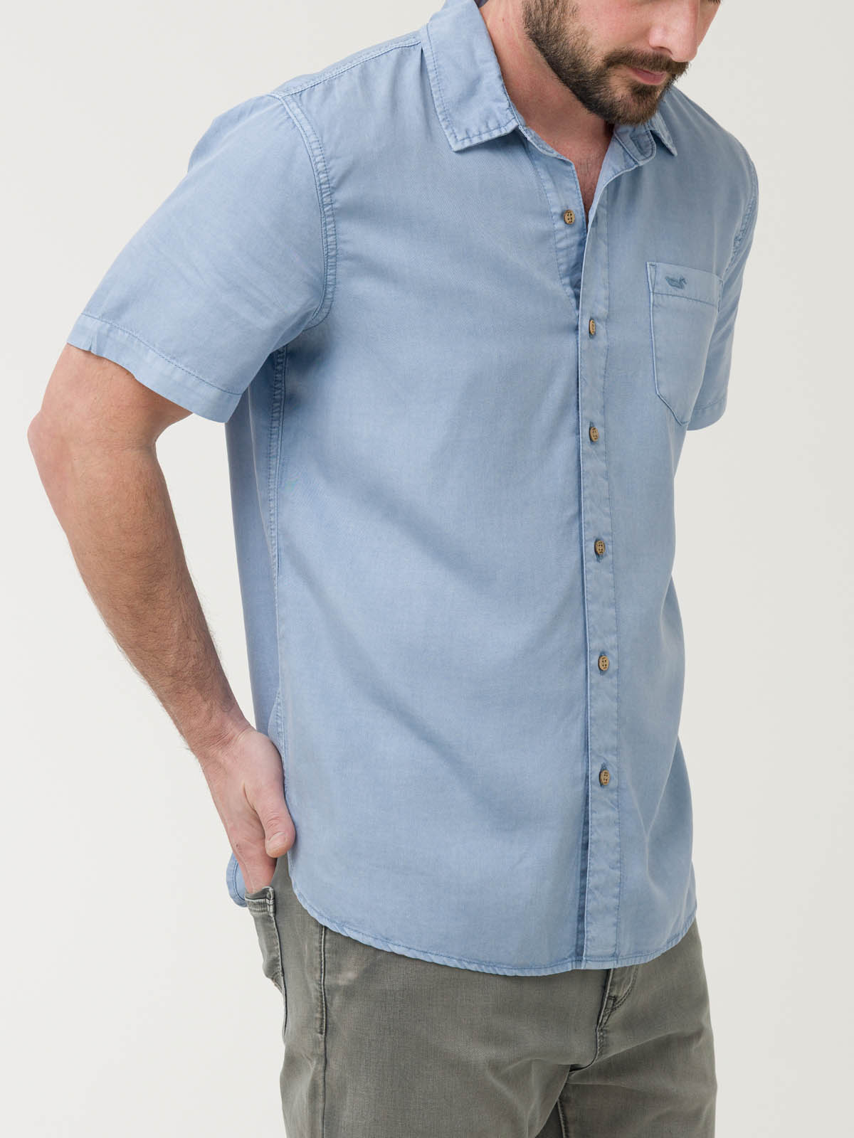 CAMISA ALGODÓN ORG HOMBRE GALITON AZUL CLARO ROCKFORD - 6