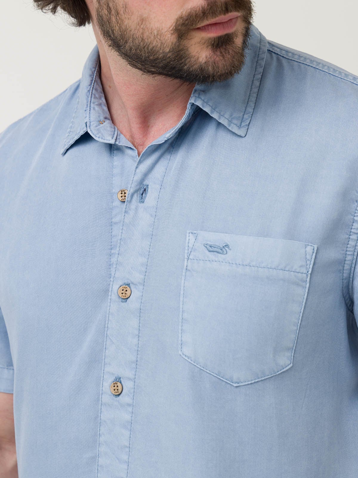 CAMISA ALGODÓN ORG HOMBRE GALITON AZUL CLARO ROCKFORD - 8