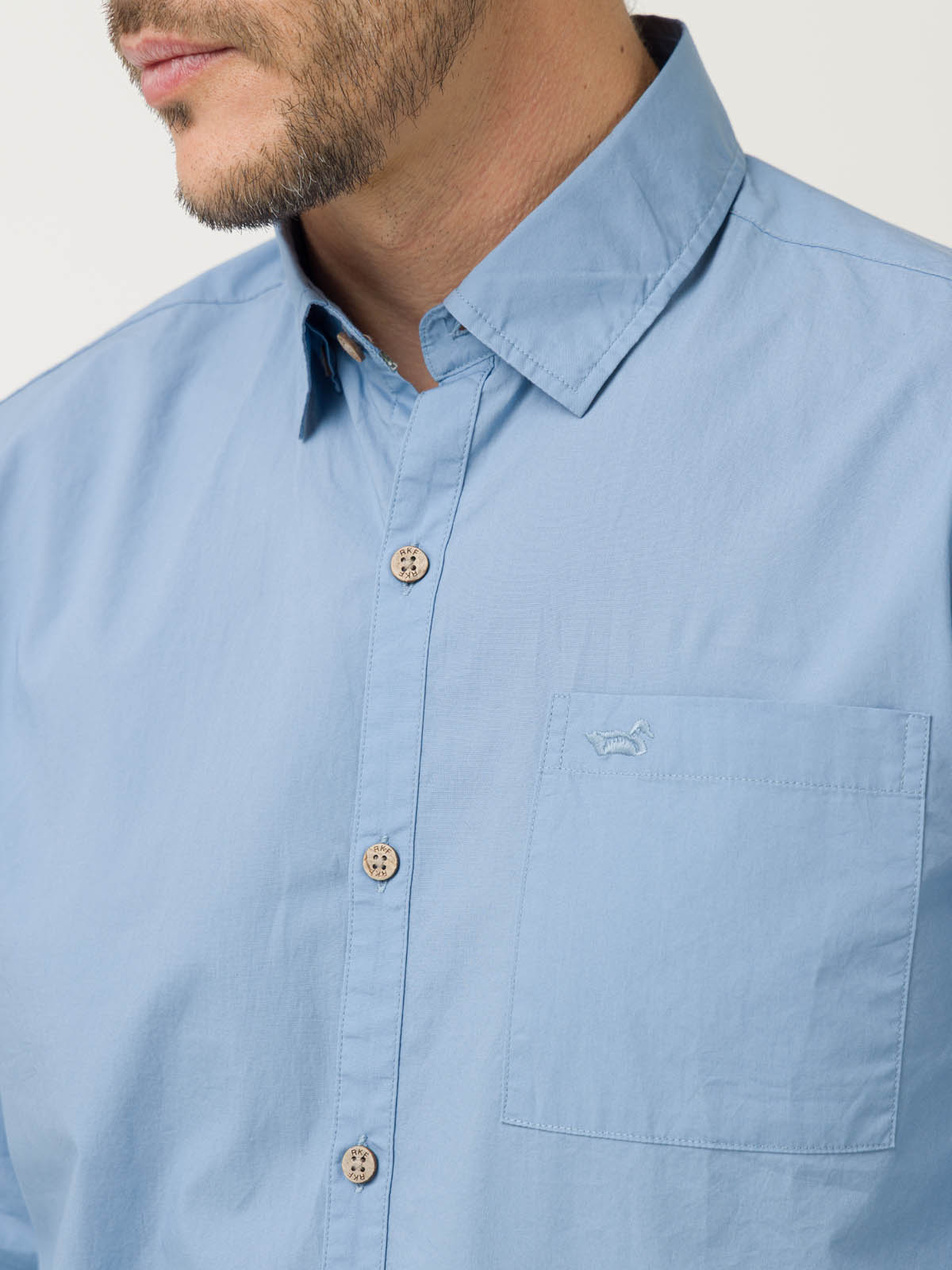 CAMISA ALGODÓN ORG HOMBRE GALITON AZUL CLARO ROCKFORD - 9