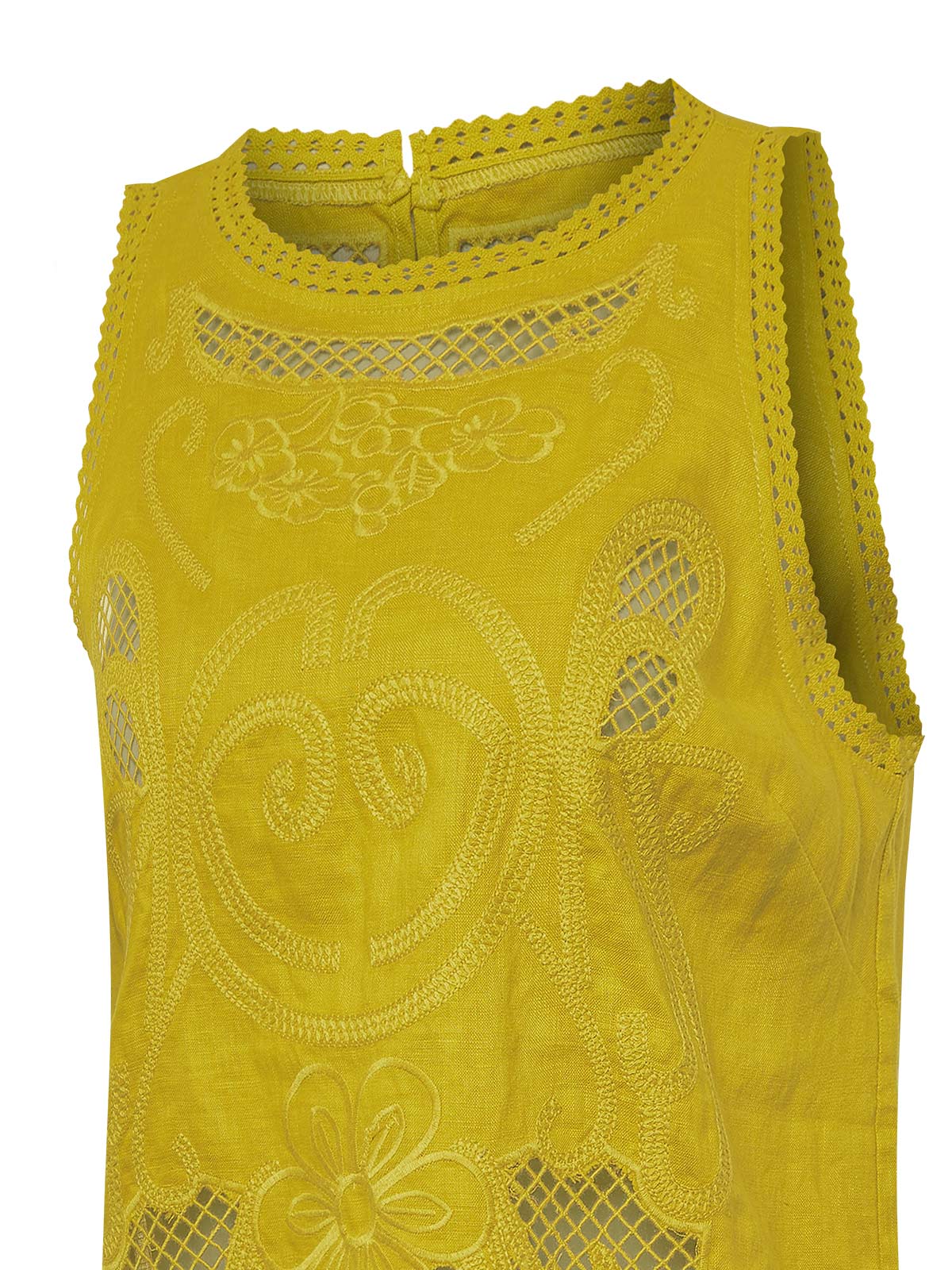 BLUSA LINO ORGÁNICO MUJER CLEEP EN COLOR AMARILLO ROCKFORD - 4