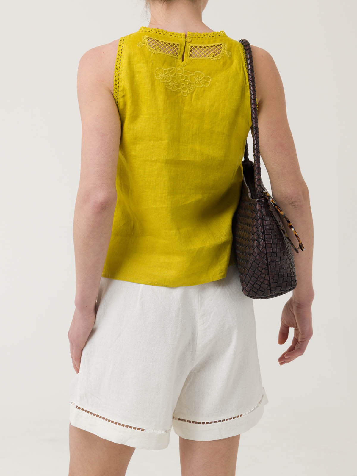 BLUSA LINO ORGÁNICO MUJER CLEEP EN COLOR AMARILLO ROCKFORD - 6