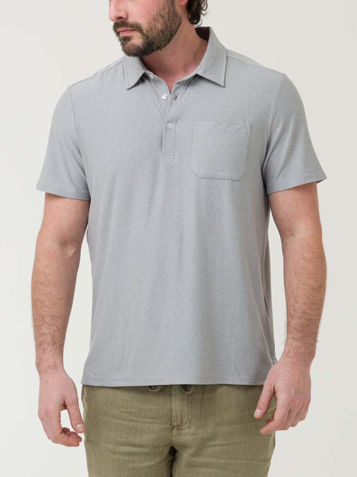 POLERA FIBRAS RECICLADAS HOMBRE TRENTO GRIS ROCKFORD - 1