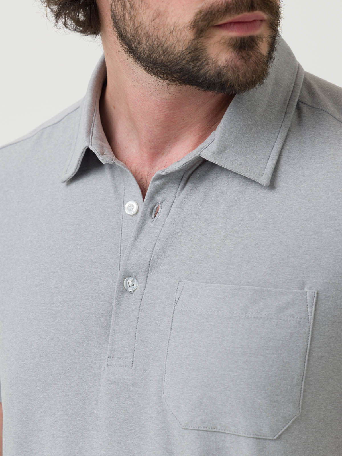 POLERA FIBRAS RECICLADAS HOMBRE TRENTO GRIS ROCKFORD - 4