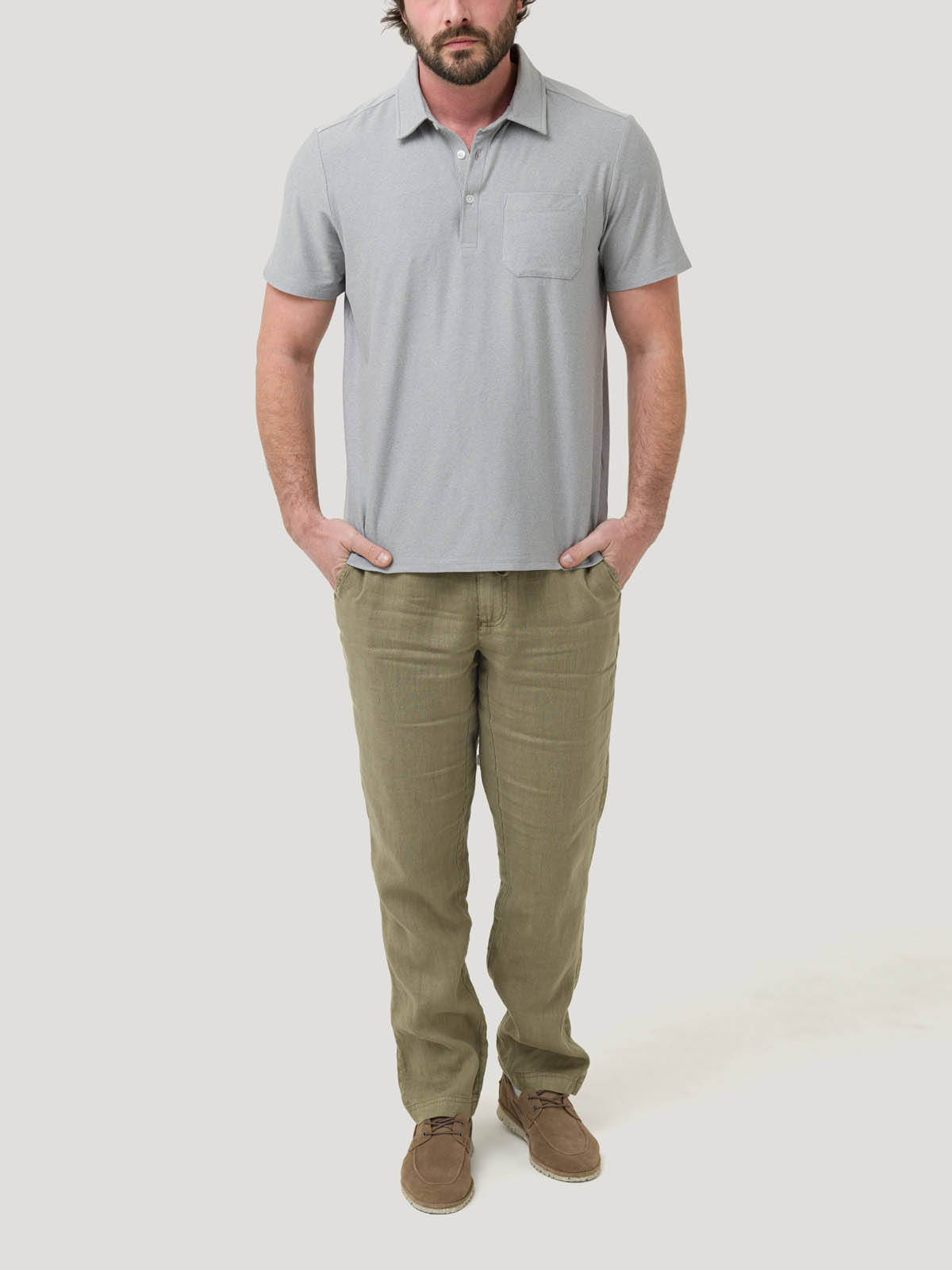 POLERA FIBRAS RECICLADAS HOMBRE TRENTO GRIS ROCKFORD - 5