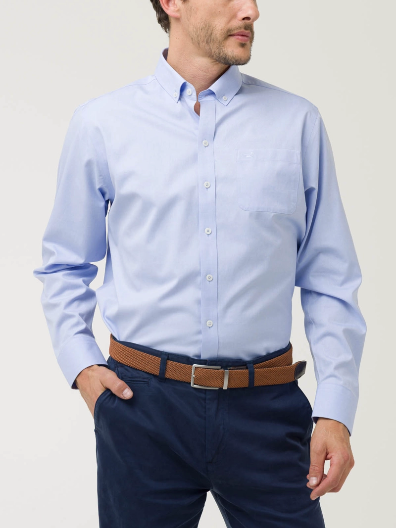 CAMISA ALGODON HOMBRE FARIFAX AZUL ROCKFORD - 1