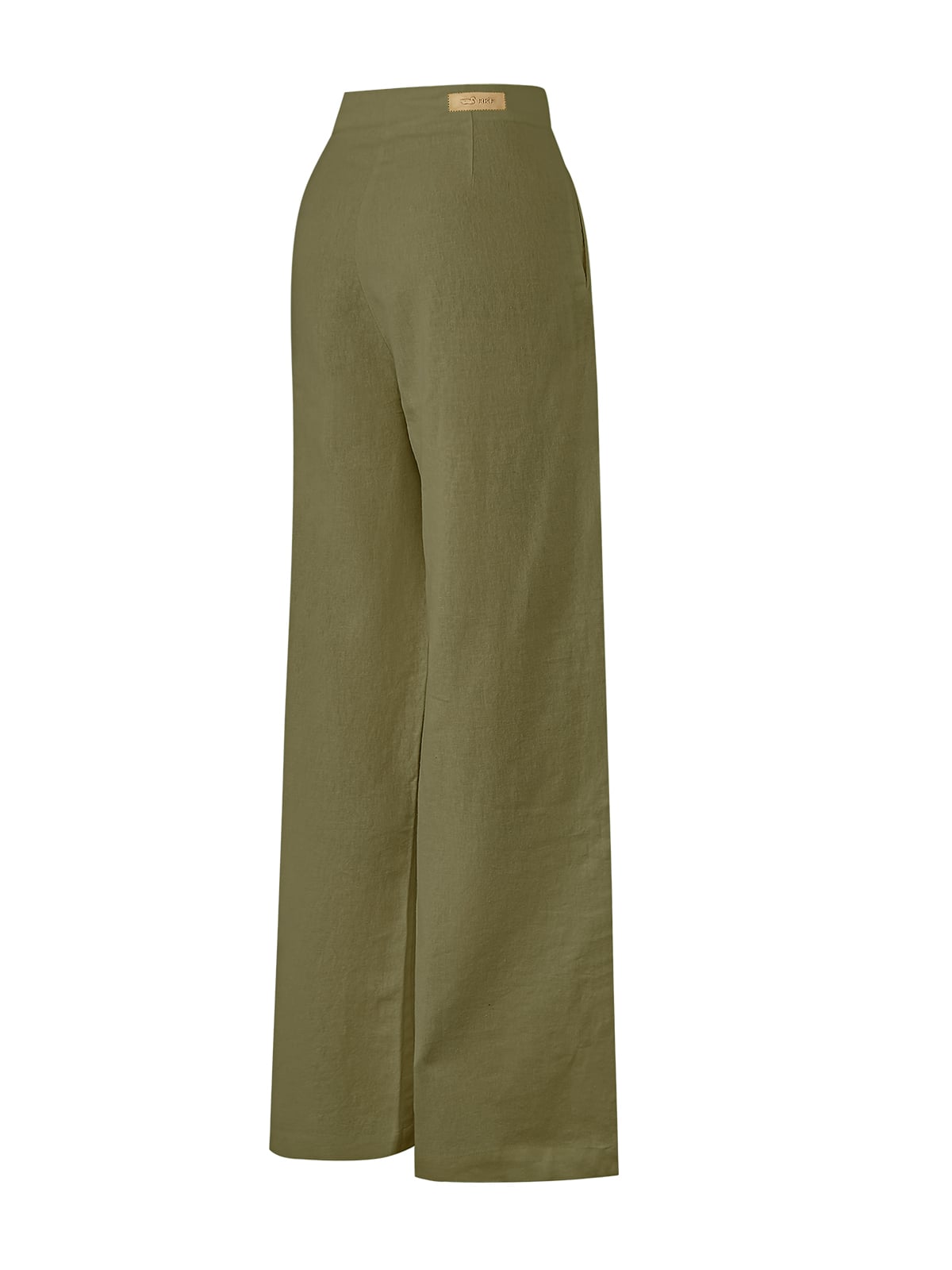 PANTALÓN LINO ORGÁNICO MUJER DANUBIO VERDE ROCKFORD - 2