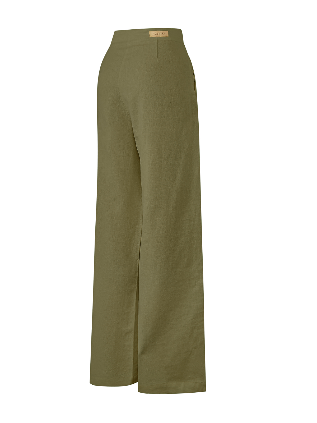 PANTALÓN LINO ORGÁNICO MUJER DANUBIO VERDE ROCKFORD - 2