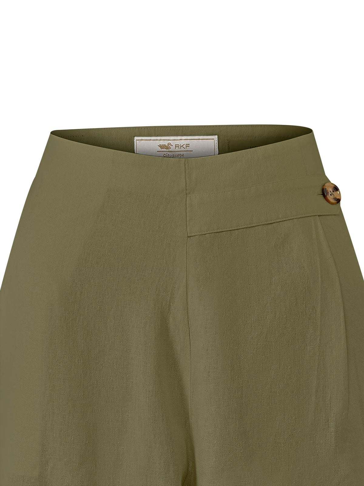 PANTALÓN LINO ORGÁNICO MUJER DANUBIO VERDE ROCKFORD - 4