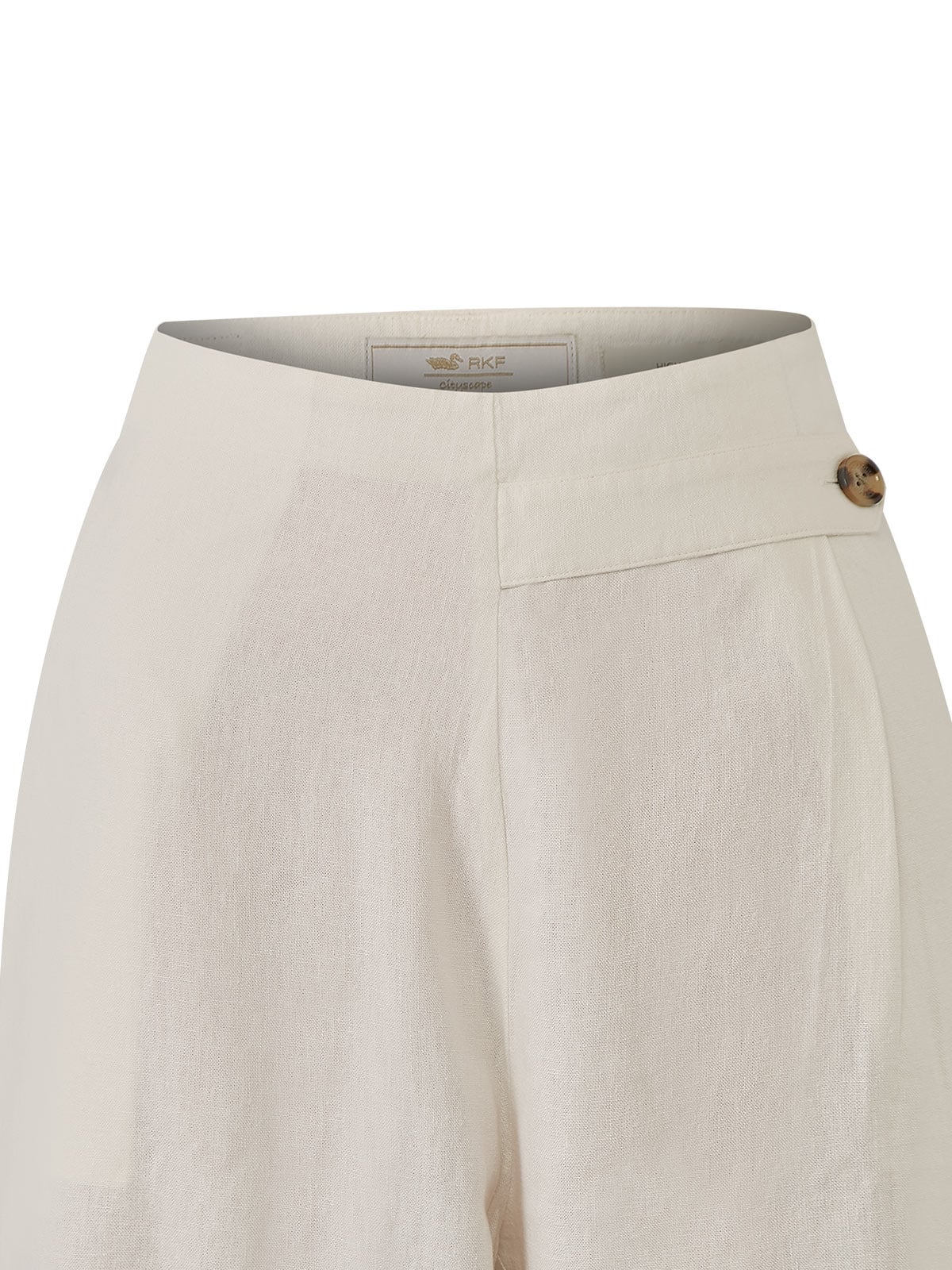 PANTALÓN LINO ORGÁNICO MUJER DANUBIO EN COLOR BLANCO ROCKFORD - 4