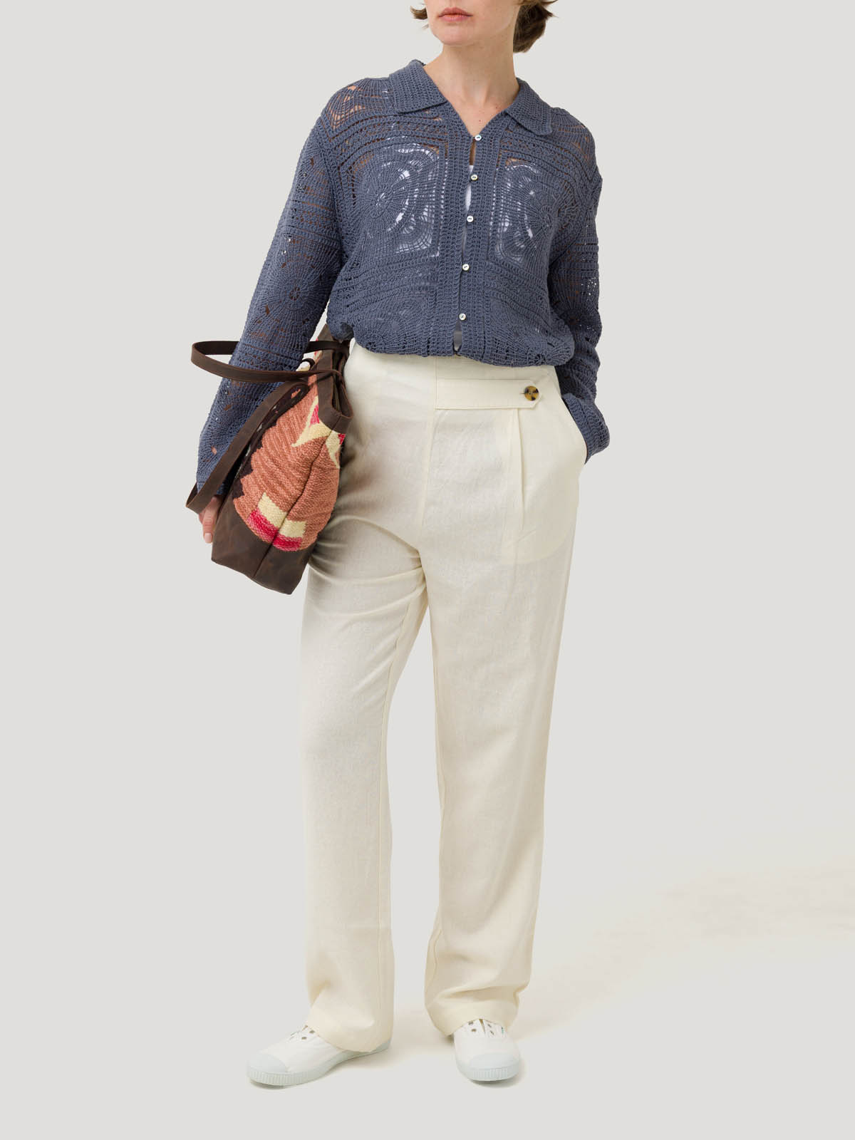 PANTALÓN LINO ORGÁNICO MUJER DANUBIO EN COLOR BLANCO ROCKFORD - 9