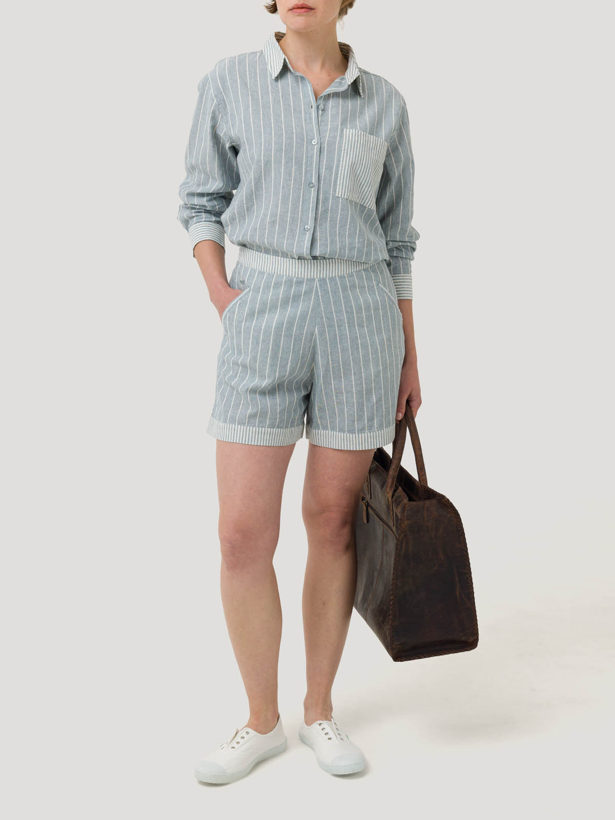 SHORT LINO ORGÁNICO MUJER HURON CELESTE ROCKFORD - 9