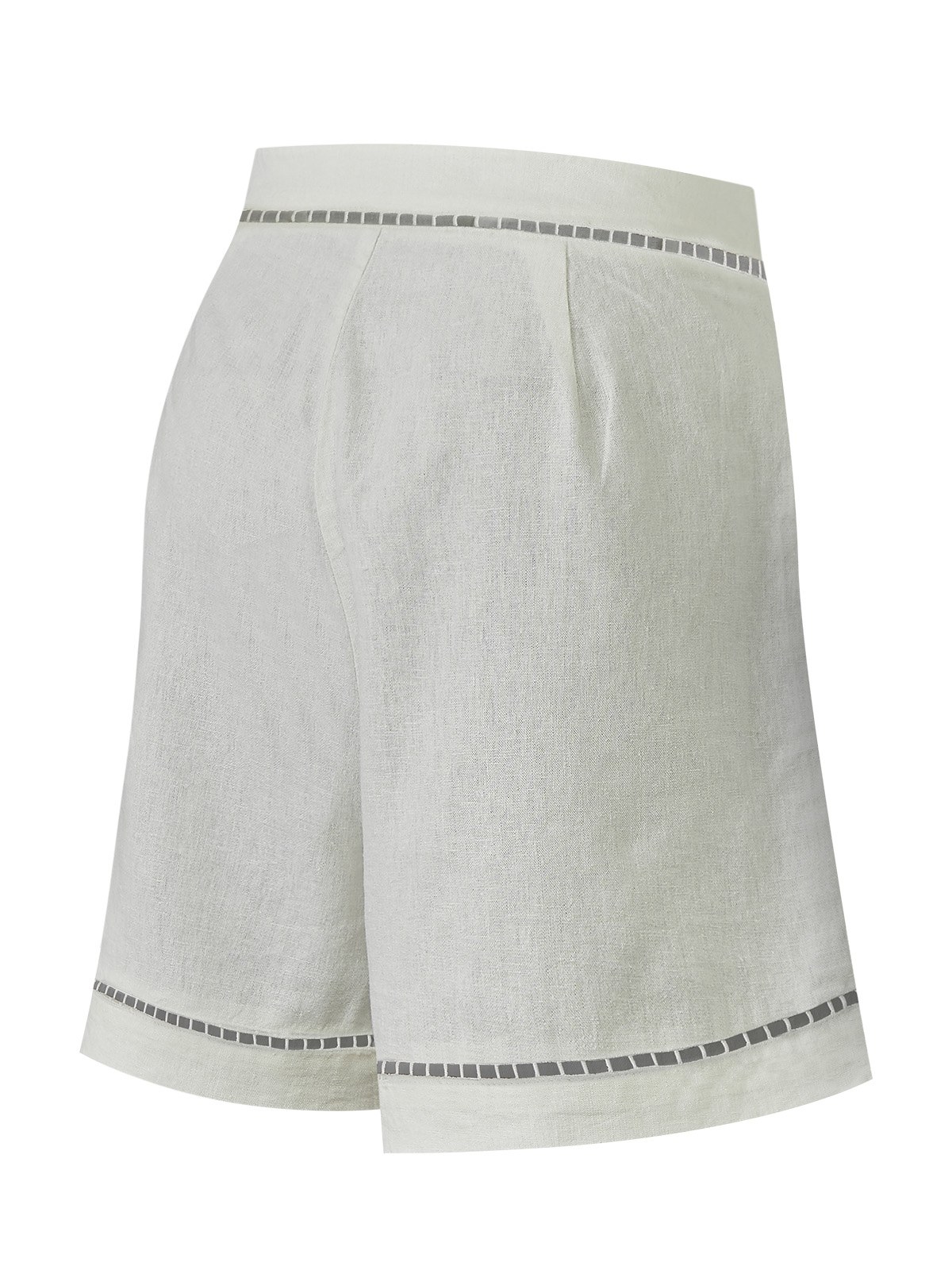SHORT LINO ORGÁNICO MUJER ANDES EN COLOR BLANCO ROCKFORD - 2
